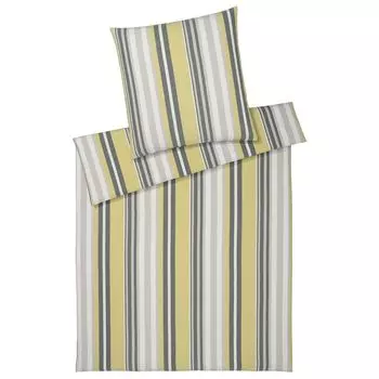 Элегантное мягкое фланелевое постельное белье Tower желтое 200х200 см + 2х 80х80 см Elegante