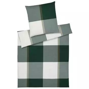 Элегантное мягкое фланелевое постельное белье Berkeley зеленый 155х200 см + 80х80 см Elegante