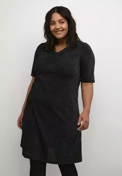 Элегантное платье BIRGITTE Kaffe Curve, черный с блестками