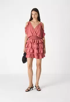 Элегантное платье CRUISE COLLECTION SANJILA RUFFLE DRESS WAL G., фуксия