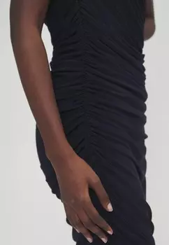 Элегантное платье Diana Gown Norma Kamali, настоящий темно-синий