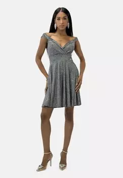Элегантное платье Elara, серый