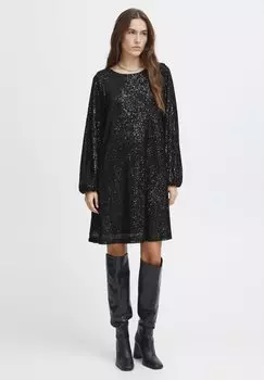 Элегантное платье IHFAUCI DR3 ICHI, черный