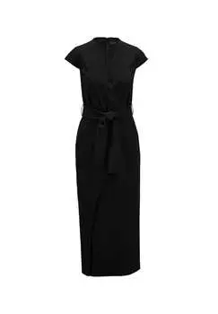 Элегантное платье миди с запахом Madeleine, черный