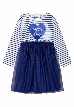 Элегантное платье MINOTI, сине-белое