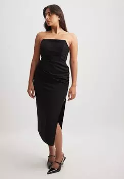 Элегантное платье Mit Bandeau-Korsett NA-KD, черный