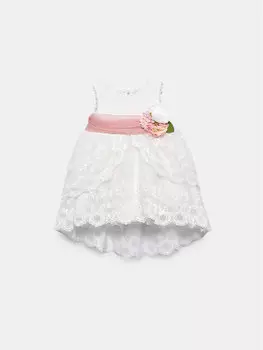 Элегантное платье обычного кроя 5012 Abel & Lula, белый