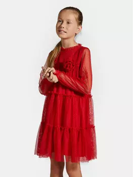 Элегантное платье обычного кроя Coccodrillo, красный