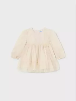 Элегантное платье обычного кроя Mayoral, экрю