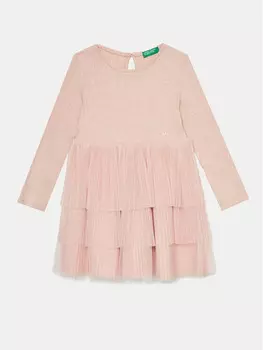 Элегантное платье обычного кроя United Colors Of Benetton, розовый