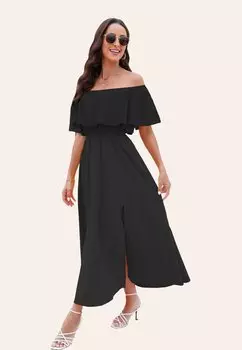 Элегантное платье OFF THE SHOULDER Cupshe, черный