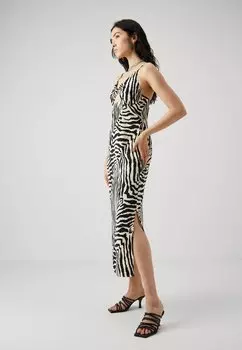 Элегантное платье Onliris Thalia Life Strap Midi Only, Cloud Dancer/черное