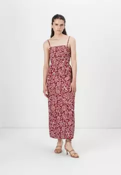Элегантное платье ONLJAKIRI STRAP MIDI DRESS ONLY, темно-красный