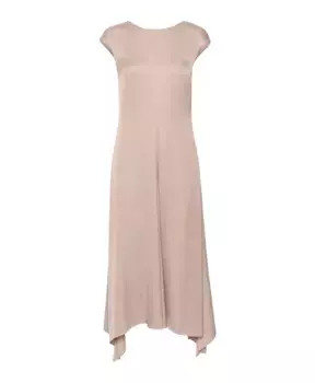 Элегантное платье с короткими рукавами и V образным вырезом Inwear, бежевый