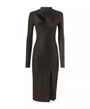 Элегантное платье с люрексом - золото Just Cavalli, коричневый