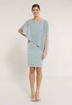 Элегантное платье Swing, салатовый/серебристый