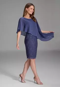 Элегантное платье Swing, темно-синий