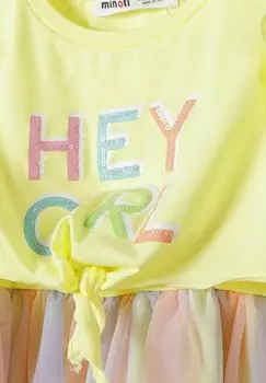 Элегантное платье TUTU GLITTER MINOTI, желтый