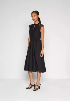 Элегантное платье Vmmilla Calf Dress Vero Moda, черный