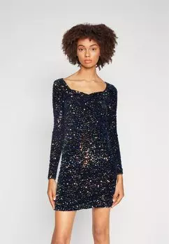 Элегантное платье Vmziggy Short Sequin Dress Vero Moda, черный