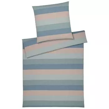 Элегантное полульняное постельное белье Glee aqua 135х200 см + 80х80 см Elegante