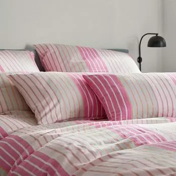 Элегантное полульняное постельное белье Spirit цвет пудровый розовый размер 135х200+80х80см Elegante