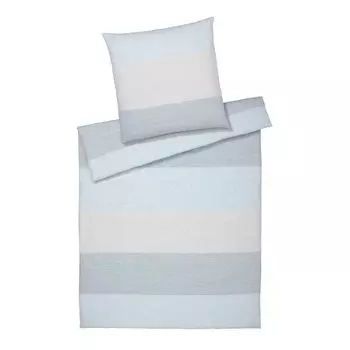 Элегантное полульняное постельное белье Sense blue 155х220 см + 80х80 см Elegante