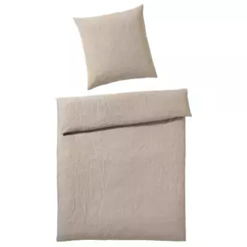 Элегантное постельное белье» «Бриз» в размере. 135х200 или 155х220 см", постельное белье полульняное, постельное белье на молнии Elegante, бежевый