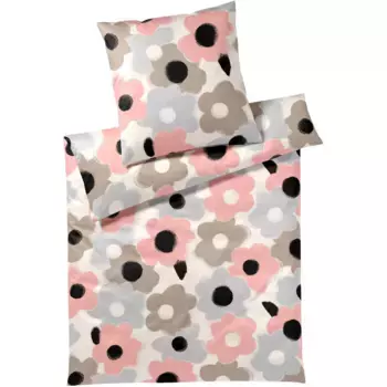 Элегантное постельное белье «Цветы», приятное к коже Elegante, цвет natur