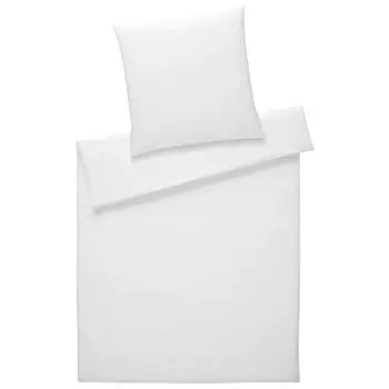 Элегантное постельное белье из жатого хлопка Стокгольм 135х200 см + 40х80 см белое Elegante