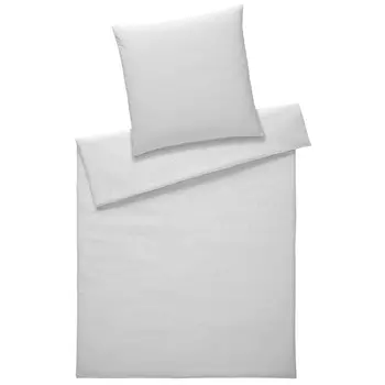 Элегантное постельное белье из жатого хлопка Стокгольм 155х220 см + 80х80 см светло-серое Elegante