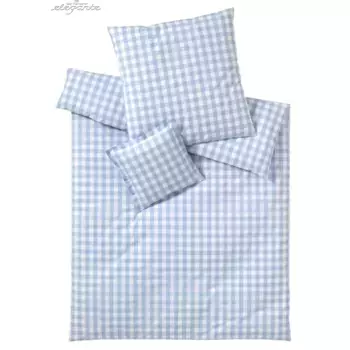 Элегантное постельное белье «Квадро», приятное к коже Elegante, светло-голубой