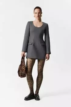 Элегантное приталенное мини-платье & Other Stories, серый