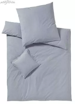 Элегантное тканое постельное белье из перкаля 7023 Classico 155х220см+40х80, цвет серебро Elegante