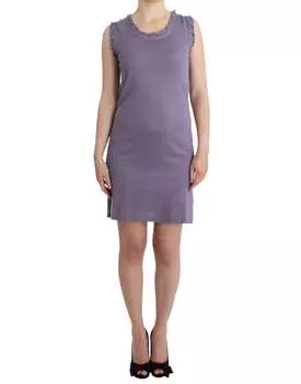 Элегантное женское платье длиной до колена из хлопка от John Galliano, фиолетовый