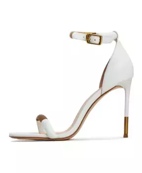 Элегантные босоножки на высоком каблуке на шпильке Cesare Gaspari, белый