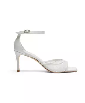 Элегантные босоножки с квадратным носком Stuart Weitzman, белый