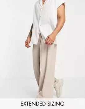 Элегантные брюки экстремально широкого кроя ASOS DESIGN из камня