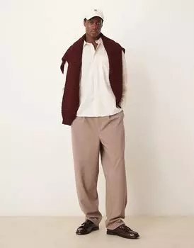 Элегантные брюки-баллоны коричневого цвета ASOS DESIGN