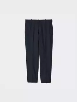 Элегантные брюки до щиколоток хлопковые, длинные Uniqlo, цвет 69 синий