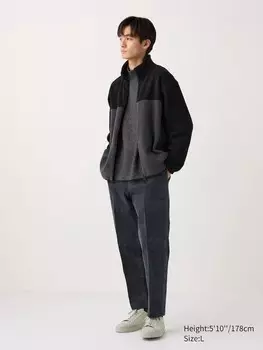 Элегантные брюки до щиколоток вельвет Uniqlo, серый