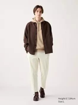 Элегантные брюки до щиколоток вельвет Uniqlo, белый