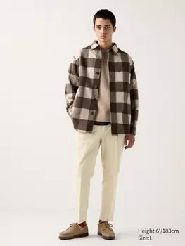 Элегантные брюки до щиколоток вельвет Uniqlo, бежевый