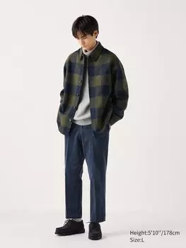 Элегантные брюки до щиколоток вельвет Uniqlo, цвет 68 синий
