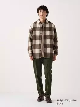 Элегантные брюки до щиколоток вельветовые, длинные Uniqlo, зеленый