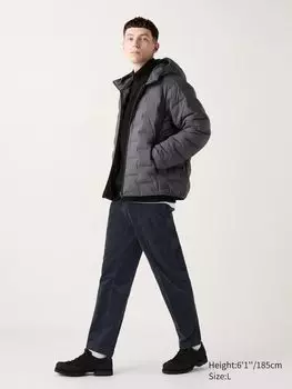 Элегантные брюки до щиколоток вельветовые Uniqlo, цвет 08 серый