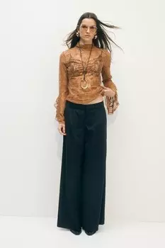 Элегантные брюки из крепа H&M, черный
