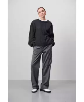 Элегантные брюки из лисы Jane Lushka, серый