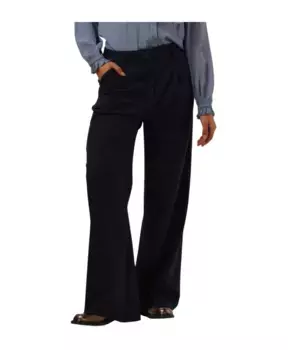 Элегантные брюки из полиэстера в темно синюю полоску Lollys Laundry, синий