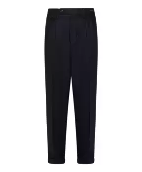 Элегантные брюки из шерсти элегантного кроя Michael Coal, синий
